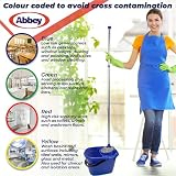 Abbey 12 Litre Red Mop Bucket with Wringer Colour Coded Plastic Cleaning Bucket view 3