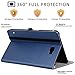 for Samsung Galaxy Tab A 10.1(2016 NO S Pen Version) - Leather Folio Cover for Samsung 10.1 Inch Tablet SM-T580 T585 with Auto Wake/Sleep and Card Slots, Multiple Viewing Angles,Navy Blue