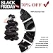 Perstar Body Wave Human Hair Brazilian Virgin Hair Body Wave Bundles 8A Grade Remy Hair Extensions Natural Black(10 12 14)