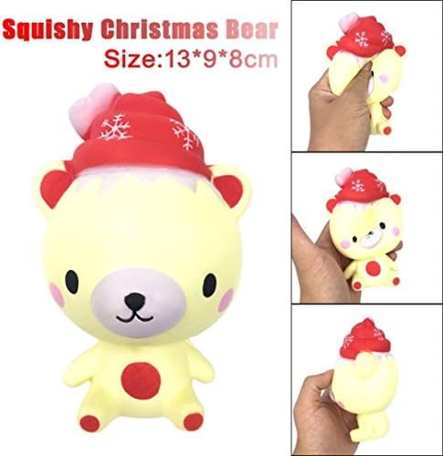 13cm Squishy Poo Pumpkin Bear Relieve Anxiet Squeeze Slow Rising Fun Toy Gift by TOPUNDER (Bear Yellow)
