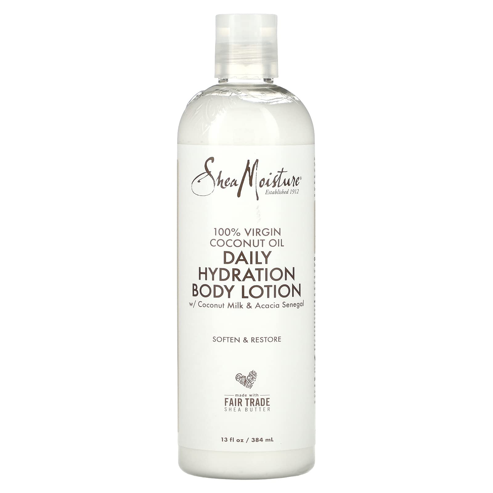 Photo 1 of 100% Virgin Coconut Oil Daily Hydration Body Lotion by Shea Moisture for Unisex - 13 oz Body Lotion