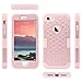 ULAK iPhone 7 Case, Bling Heavy Duty Protection Shockproof Soft Silicone + Hard PC Dual Layer Hybrid Impact Case for Apple iPhone 7 4.7 inch (2016) - Bling Rose Gold
