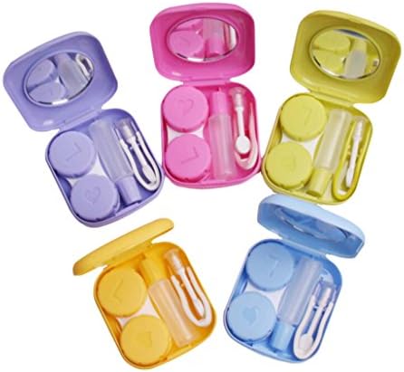 デマ クト De Markt コンタクトケースセット 商品追加値下げ在庫復活 収納ボックス ケアパレット コンタクトレンズケース ソフトレンズケース 鏡付き レンズ液ボトル 携帯便利 ミニ 薄型 イエロー かわいい ストロー 眼鏡ケース 安全