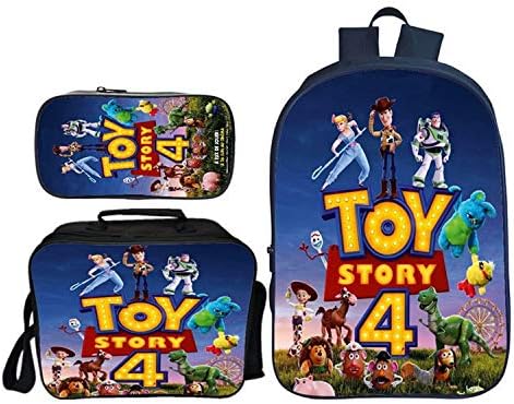 3D Printed Toys Mobilization Children's School Bag Three-Piece Suit Toy Story Backpack Pupil Backpack Cartoon-New 4