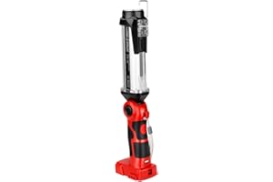 Cordless LED Work Light Compatible with Milwaukee 18v Battery, Hiesuan 35W 2000LM Outdoor Flashlight Portable Camping Lanterns with Hook, 90°Rotatable for Car Repairing, Job Site Lighting, Emergency