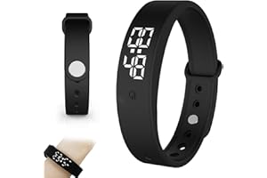 Vibrating Alarm Clock Watch for Heavy Sleepers, Silent Wake Up Bracelet & Smart Wristband, Wearable Vibration Wrist Alarm, No
