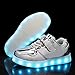CIOR Kids Boy and Girl's 11 Color Led Sneakers Light Up Flashing Shoes,103,L08,28 Silver