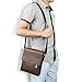 Vbiger Men's Shoulder Bag Cross Body Messenger Bag Pu Leather Business Briefcase (Brown)