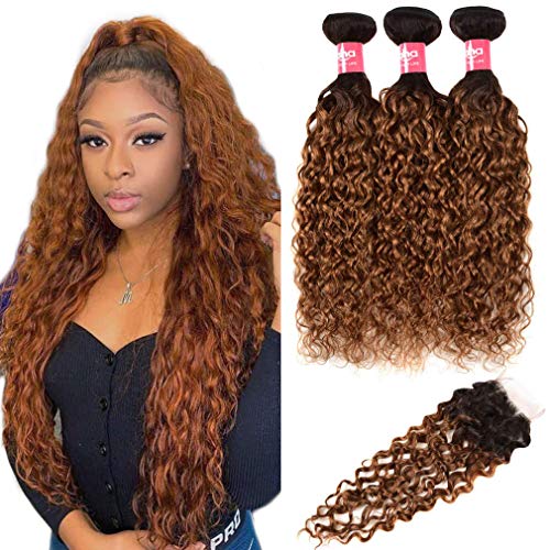 Haha-Ombre-Water-Wave-Bundles-with-Closure-Brown-Ombre-Water-Curly-Hair-Bundles-with-closure-2-Tone-Brazilian-Ombre-Human-Hair-Bundles-with-Lace-Closure-Free-Part-T1B30-20-22-24-18