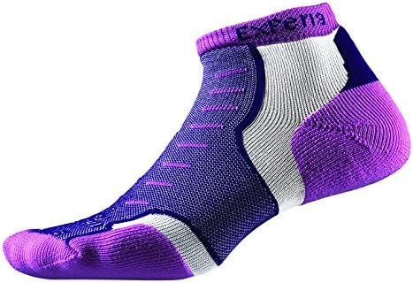 Thorlo Experia Unisex-Adults Thin Padded Running Low Cut Sock, Orchid Vibe, 9-Extra Small (Women's Shoe Size 5.0-6.5, Youth Shoe Size 3.0-4.5)
