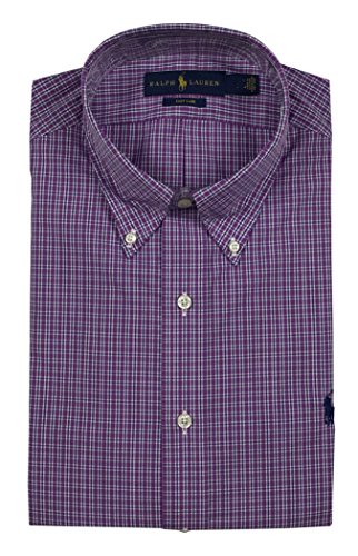Ralph lauren polo mens standard-fit pony logo dress shirt (purple…