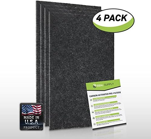 Seal Supply 4 Pack Premium Carbon Activated Prefilters Precut and Compatible with Honeywell HPA300 Air Purifiers