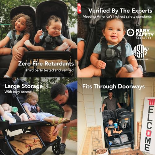 Strolee Lightweight Double Side by Side Stroller - 22 Lbs, 9.5