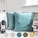 Spring Decorative Best Soft Velvet Throw Pillow Cover Accent Cushion Cover for Bed by Kevin Textile, 24x24 inch 1 Pieces,Niagara Blue