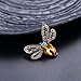 Mimgo Bee Brooch Rhinestone Shiny Fashion Charms Jewelry Badge Banquet Scarf Pin Gifts
