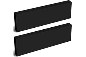 Colingmill 2 Pcs HDPE Plastic Block 1" x 4" x 12", Polyethylene Solid Plastic Block for Machining, Home Floor Improvement, Prototyping, DIY Projects, Engineering (Black)