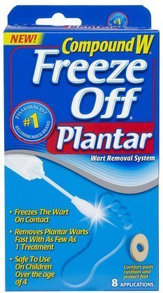 Compound W Freeze Off Wart Remover for Plantar Warts 8 Applications in Each Pack (2 Pack)