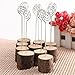 Photo Clip Rustic Real Wood Base Table Name Number Holder Picture and Memo Note Card Holders for Wedding Party Decoration