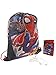 Marvel Spider-Man Boys Drawstring Backpack Headphones and Wallet Boxed Gift Set (Spider-Man Red/Black)