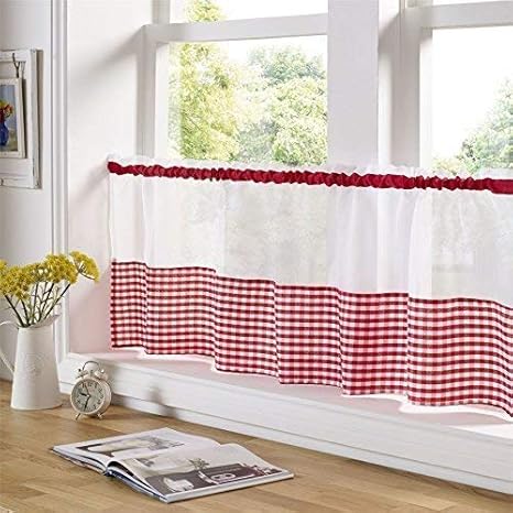 Red And White Gingham 59 X 18 150cm X 45cm Kitchen Cafe