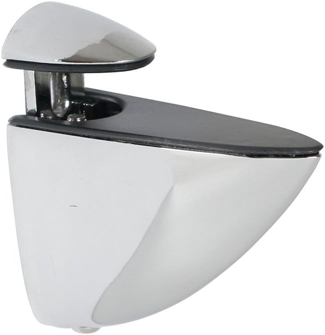 1 Pair Medium x Chrome Steel Adjustable Glass Shelf Support Brackets