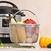 Aozita Steamer Basket for Instant Pot Accessories 8 Qt - Stainless Steel Steam Insert with Premium Silicone Handle for 8 Qt Pressure Cookers - Vegetables, Eggs, Meats, etc