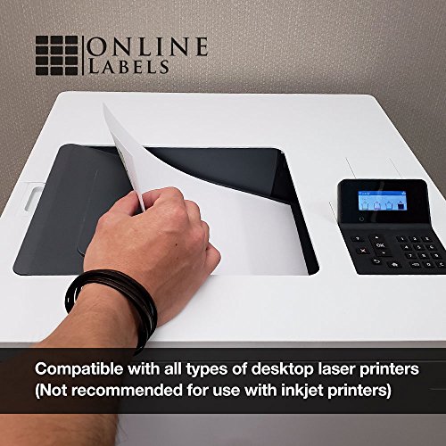 Online Labels Waterproof Clear Gloss Sticker Paper 100 Sheets 8 5