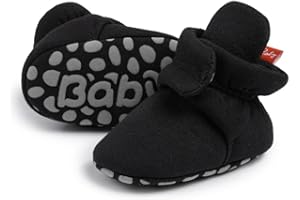 Sawimlgy Newborn Infant Baby Girl Boy Cotton Booties Stay On Sock Slippers Soft Bedroom Shoes Non-Skid Ankle Boots With Gripp