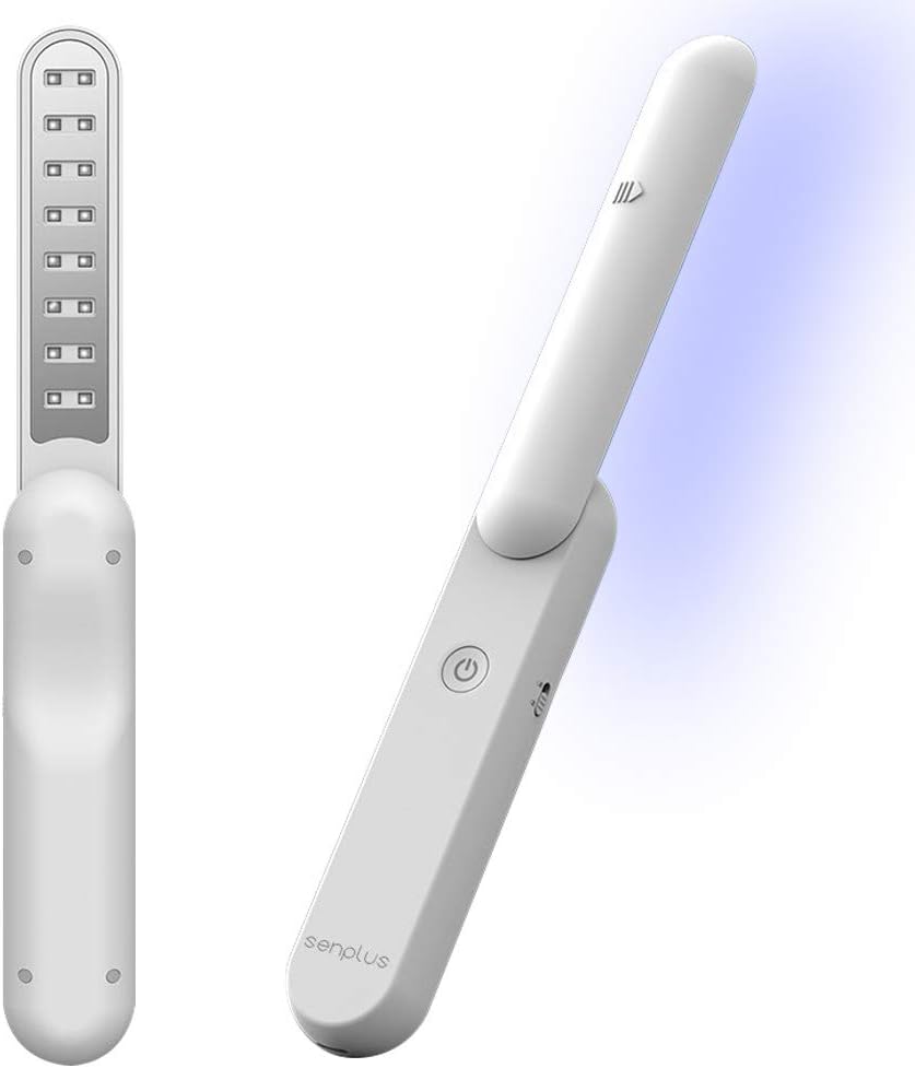 Portable UV Light Sanitizer, Handheld Travel Ultraviolet Sterilization Lamp - Sterilization Rate of 99%, Disinfection Wand (No Chemicals) Suitable for Household Wardrobe Toilets in Hotel pet Areas