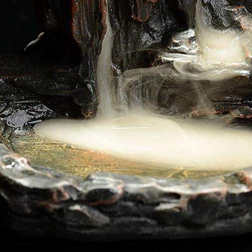 GGGarden GGGarden Backflow Incense Cone Burner Censer Holder Mountain Waterfall Stream Home Fragrant Furnace Decor - Thumbnail 4