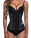 FIRM ABS Women's Waist Trainer Cincher Tummy Slimmer Breathable Shapewear Girdle LongTorso,Black1,Small