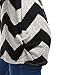 Allegra K Women's Zig-Zag Pattern Knitted Relax Fit Tunic Shirt S Black Grey