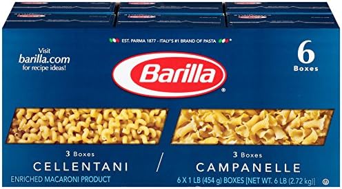 Barilla Cellantani and Medium Shells, 6 ct./1 lb