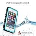 iPhone 5S Waterproof Case, eFond iPhone SE Waterproof Case IP68 Certified Shockproof Durable Slim Fit Full-Sealed Hard Cover with Touch ID Snow Dust Dirty Proof Case for iPhone 5 5S SE [Teal Blue]