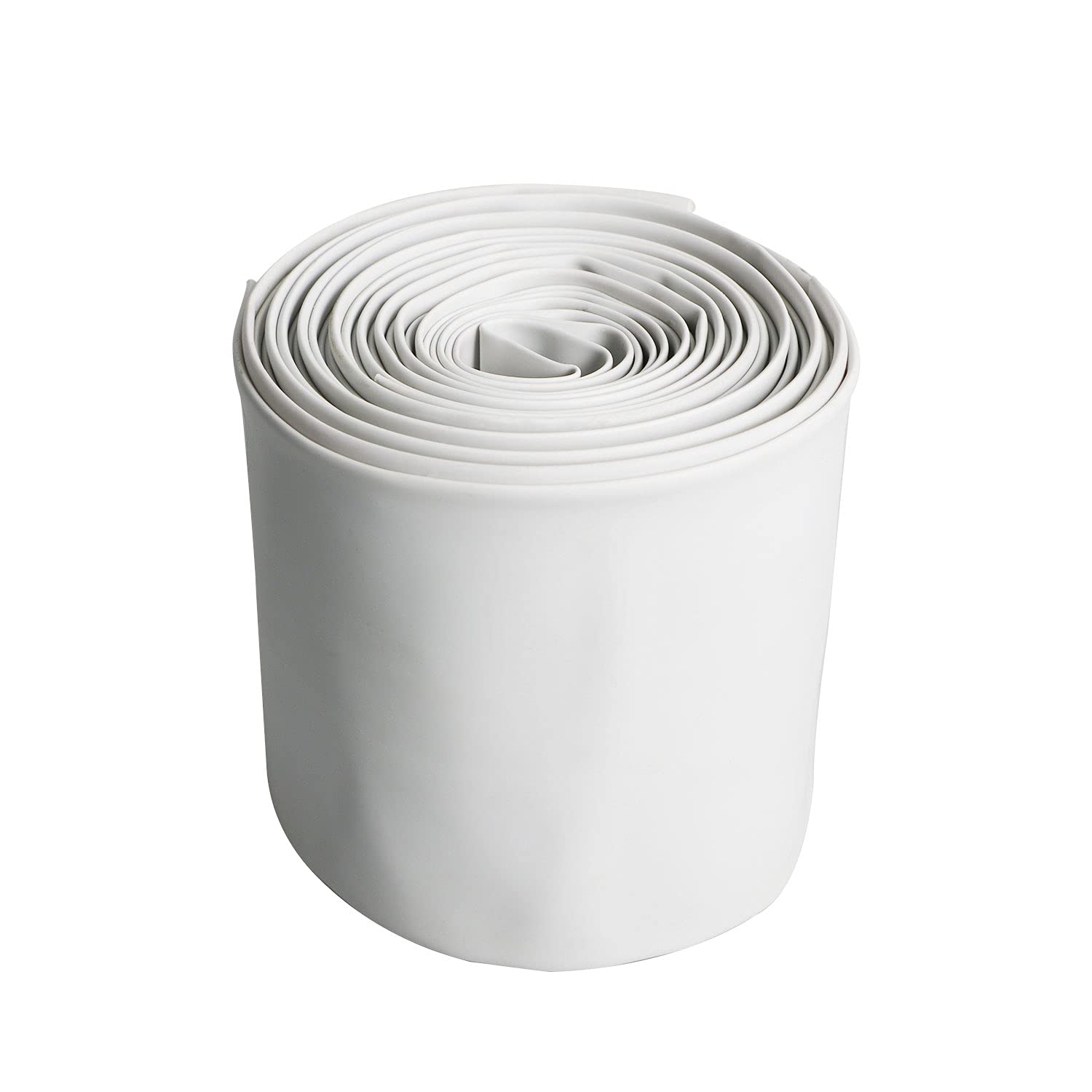 Aoje-Link 50mm ID White Heat Shrink Tubing Shrinkable Tube 5M(16.4Ft) 1pcs