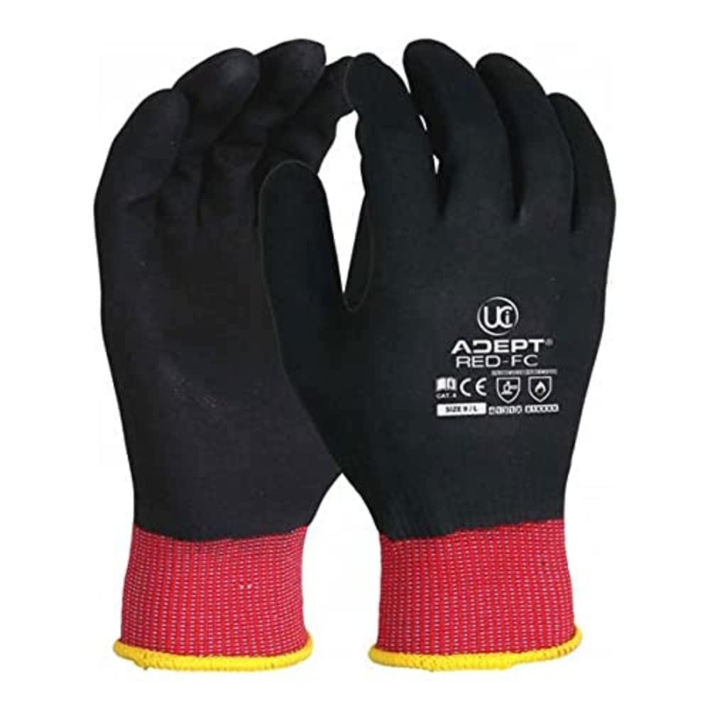 UCI Adept NFT® FC Nitrile Palm Coated Gloves - Red - Large 9 - 1 Pair