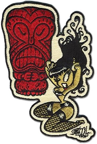 Shawn Dickinson Savage Beat Tiki Pin Up Girl Patch Embroidered Iron On Applique