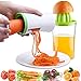Handheld Vegetable Spiralizer and Manual Juicer, 2 in 1 Kitchen Gadget Vegetable Spiral Slicer Grater Cutter + Lemon Citrus Squeezer Orange Juicer Orange Juice Extractor
