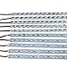Rextin 5M 10pcs 0.5m Rigid Hard Led Strip Light 7020 White LED 36LEDs/0.5M Super Bright Led Bar Strip Lights 12V with 3M Tape Adhesive Backside
