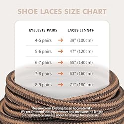 Stepace Round Shoelaces [2 Pairs] Heavy Duty Boot