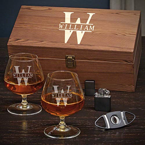 Oakmont Personalized Boxed Cognac Glasses Set (Customizable Product)