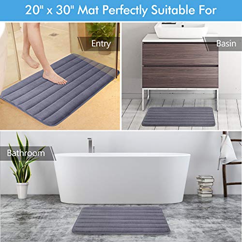 KMAT Bathroom Rugs Bath Mats for Bathroom Luxury Soft AntiSlip Memory