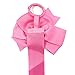 allydrew Long Ribbon Hair Clip & Hair Bow Holder - Hot Pink Chevron