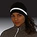 TrailHeads Women's Ponytail Hat - Reflective Cold Weather Running Beanie - Black/Swirl