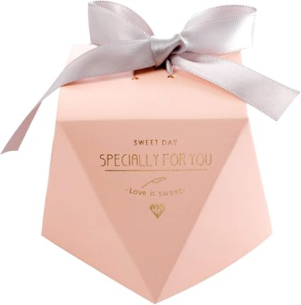 Gwolf Cajas de regalo de boda, 50 cajas de regalo pequeñas para regalos Cajas de golosinas