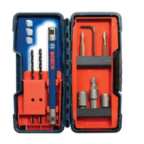 Click Here to See More Images Bosch TC900 9-Piece Flat Shank Drill Bit Set