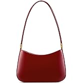 MFFOR Genuine Leather Shoulder Bag, Hobo Purses for Women, Crescent Bag, Small Clutch Handbag, Cute Tote Bag with Zipper