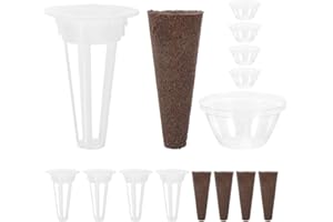 HOMSFOU Hydroponic Growing Basket Kit 15pcs Set with Grow Sponges, Garden Domes, and Insulation Lids