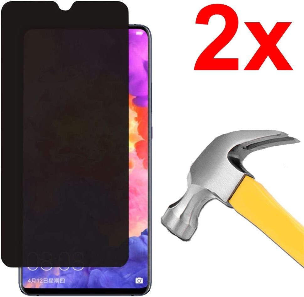 [2-Pack] Privacy Anti-Spy Tempered Glass Screen Protector for Huawei P30 Lite
