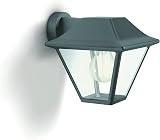 Philips Alpenglow Outdoor Wall Light Anthracite IP44 Aluminium E27 Bulb Sold view 3